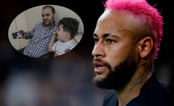 Neymar engelli Suriyeli çocuğa sosyal medyadan ulaştı