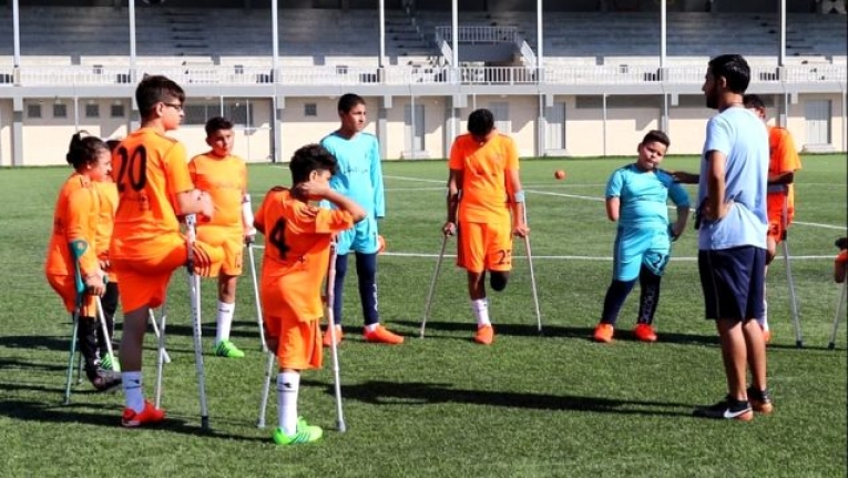 Gazze'de çocuk ampute futbol turnuvası gerçekleştirildi