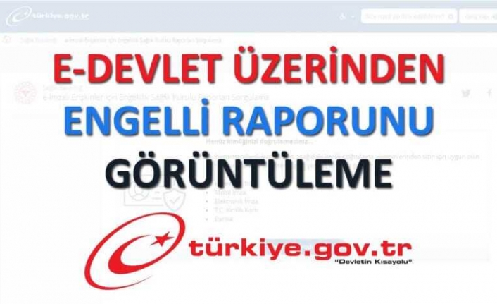 E-Devlet Engelli Raporu Sorgulaması Nasıl Yapılır