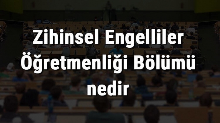 Zihinsel Engelliler Öğretmenliği Bölümü nedir ve mezunu ne iş yapar?