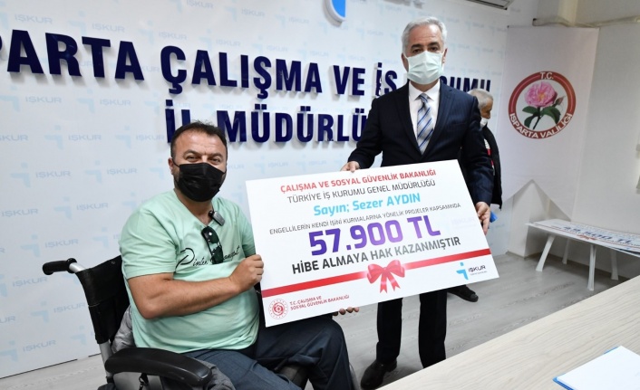 Isparta’da 5 Engelli Vatandaşın Girişimci Projesine Hibe Desteği