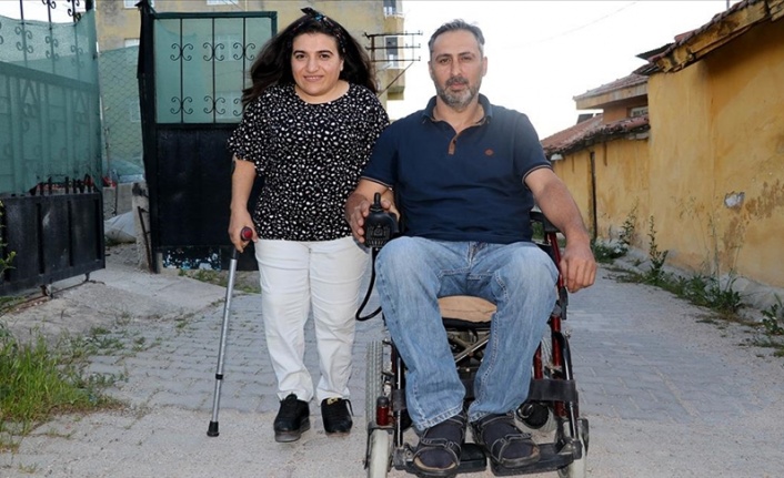 Amasyalı engelli çiftin zorluklar karşısında en büyük gücü sevgi