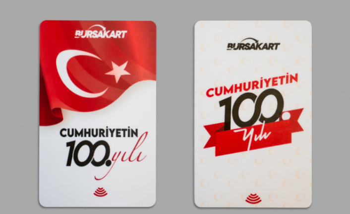 Cumhuriyet'in 100'üncü yılına özel tasarımla hazırlanan "anı ulaşım kartları" basıldı