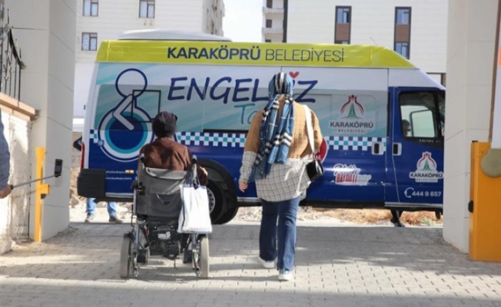 Karaköprü'de engelli vatandaşlara ücretsiz ulaşım