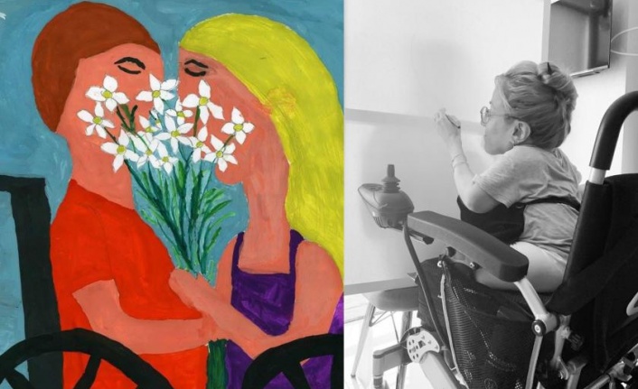 Engelli aktivist, Ressam  Elif Gamze Bozo ENIL'ın açtığı yarışmada dünya ikincisi oldu
