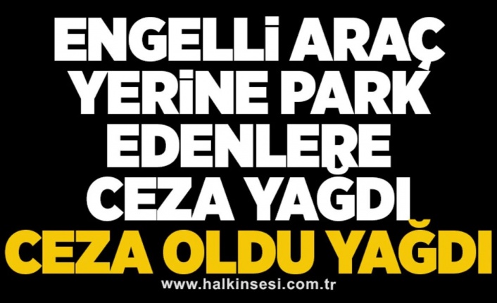 Engelli araç yerine park edenlere ceza yağdı