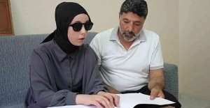 Görme engelli Esma Nur'un en büyük destekçisi babası