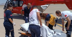 Şırnak'ta rahatsızlanan down sendromlu bebek, ambulans uçakla Ankara'ya sevk edildi