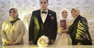 Kütahya'da görme engelli çift hayatlarını birleştirdi