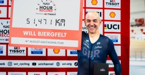 Paralimpik bisikletçi William Bjergfelt, Konya Velodromu’nda dünya rekoru kırdı